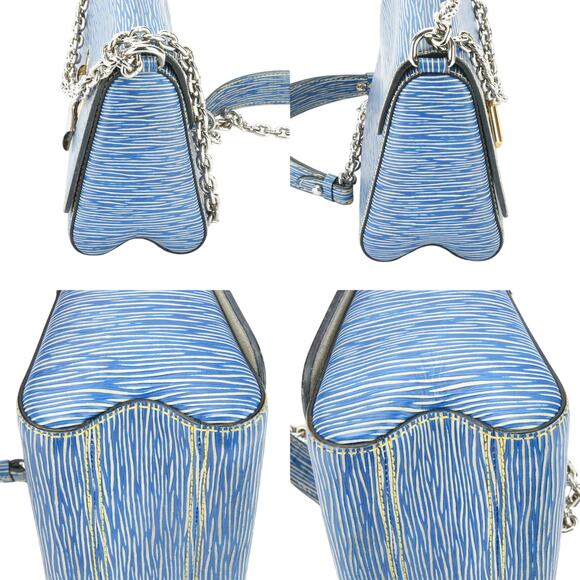 💎✨RARE FIND✨💎Authenticated Louis Vuitton Twist PM Epi Denim Chain Shoulder Bag - Picture 7 of 10